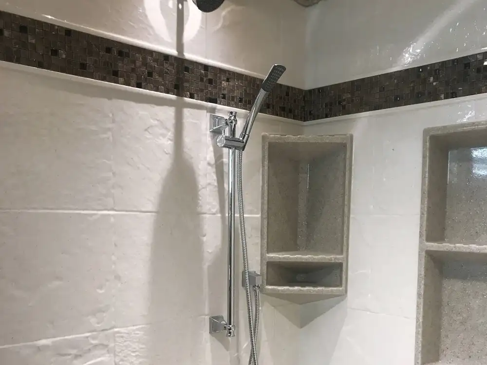 Onyx collection showerbase and shower wall surround